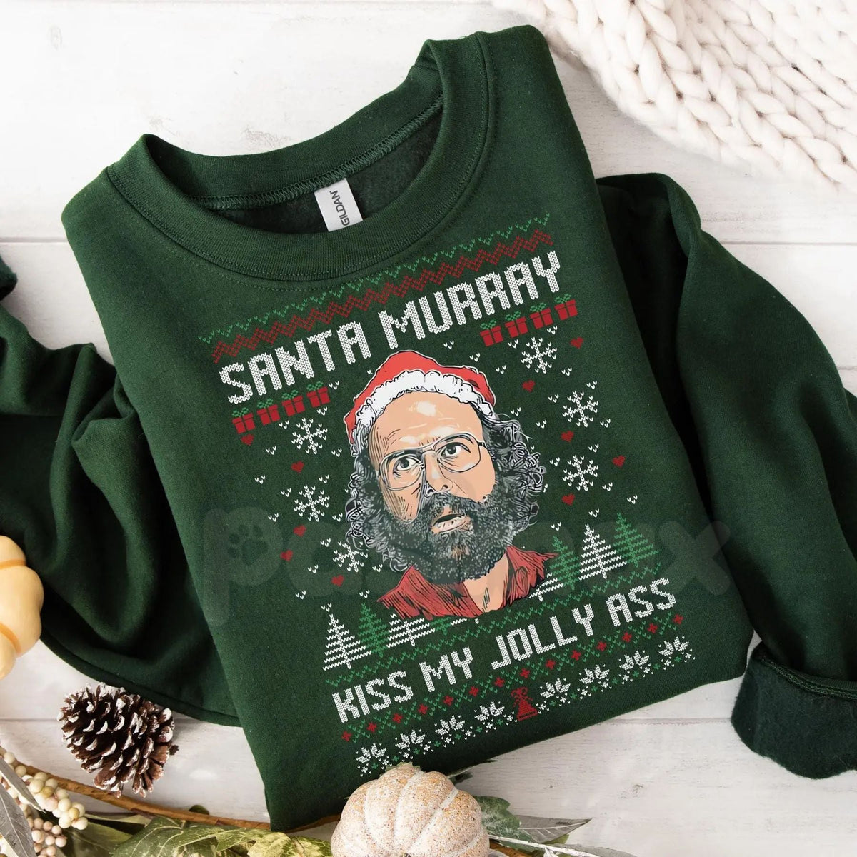 Funny Murray Hawkins Ugly Xmas Sweatshirt | Murray Bauman Fan Jumper | Sarcastic Investigator Holiday Crewneck | Stranger Christmas Gift