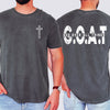 GOAT God Over All Things Cross Christian Jesus Gospel Faith Saved Comfort Colors Tee