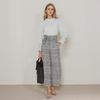 Women's Plaid Tie Waist Cropped Pants in Fall Glen