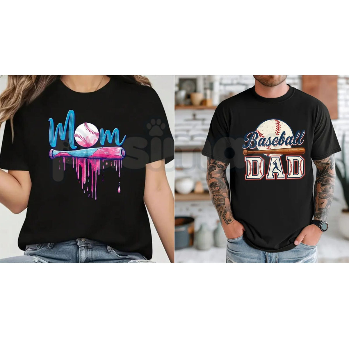 "Game Day Hero" Baseball Mom & Dad T-Shirt – Proud Baseball Parent Graphic Tee, Premium 100% Cotton Sports Fan Top, Soft Lived-In Heavyweight Bleacher Style Shirt, Made in USA
