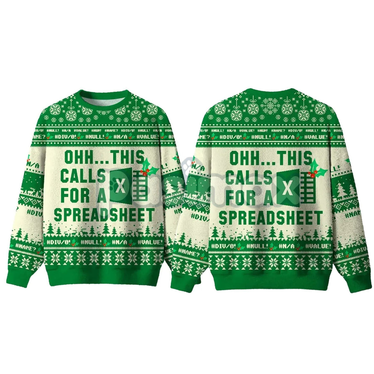 Geeksoutfit Geeky Ugly Sweater Round Neck Long Sleeve Christmas Sweater Perfect for Fall and Winter Casual Knitwear for Men and Women