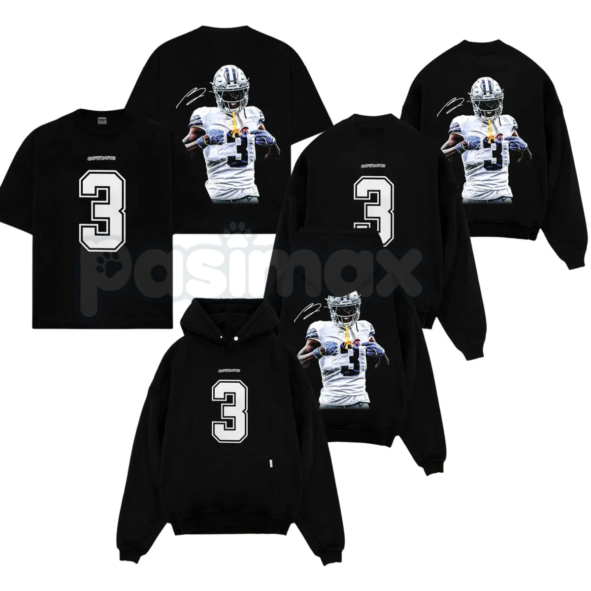 George Pickens 3 Celly For Cowboys Game Day Fits – Cotton Hoodie, Sweatshirt & T-Shirt