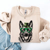 German Shepherd St Patrick's Day Irish Lucky Dog Cozy Deluxe Premium Custom Sweatshirt