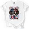 German Shorthaired Pointer Patriotic Dog USA American Flag Fourth Of July Graphic Tee
