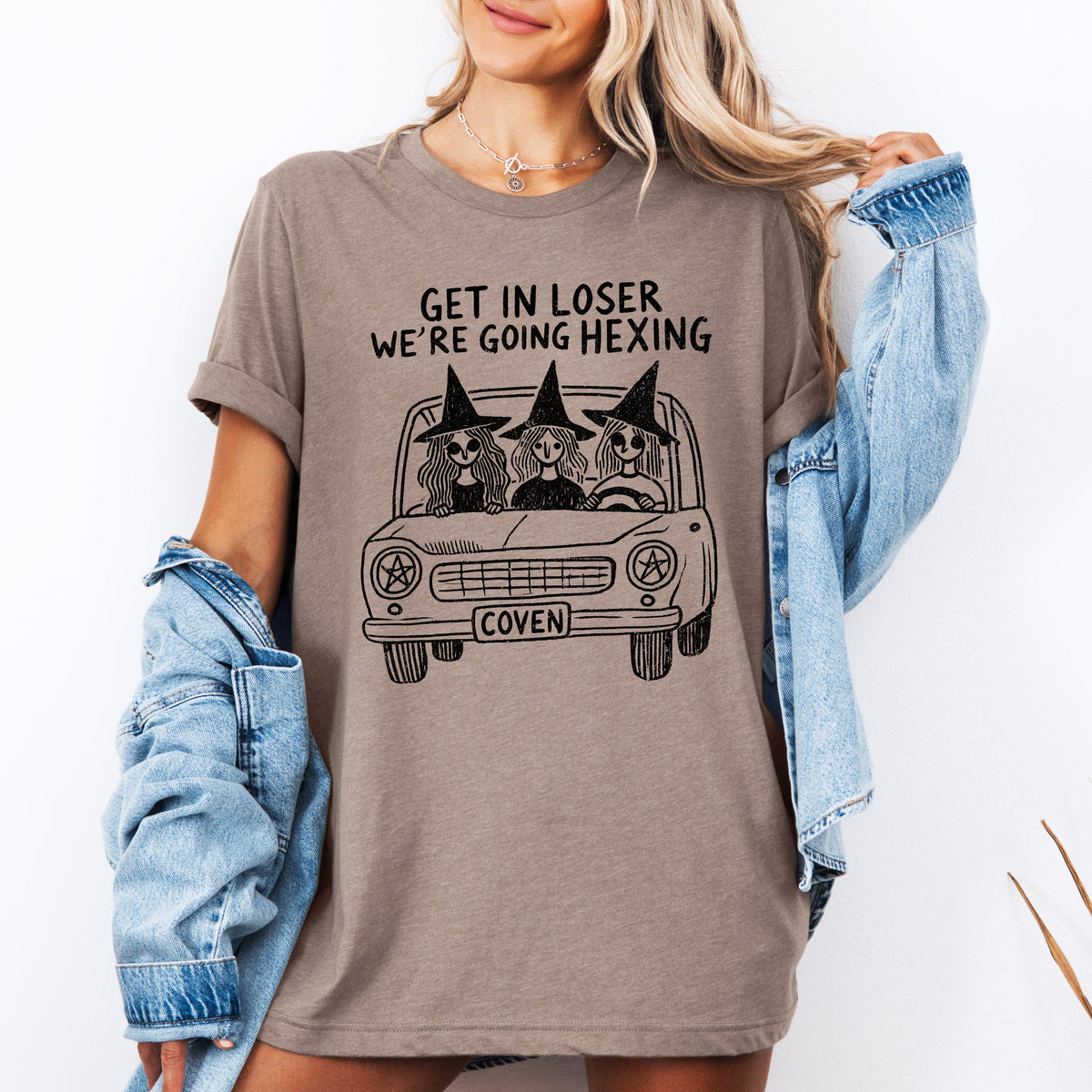 Get In Loser, We're Going Hexing Witches Halloween Coven Spooky Edition Graphic Tee