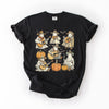 Ghost Cowboys Halloween Bats Spooky Western Outlaws Under Moonlit Sky With Whimsical Ghost Town Charm Comfort Colors Tee