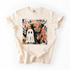 Ghost And Cow Cute Autumn Halloween Spooky Season Cozy Night Village Harvest Moon Comfort Colors Tee