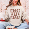 Gingerbread Men Christmas Minimalist Retro Whimsical Cozy Holiday Themed Illustration Print Sweatshirt