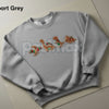 Gingerbread Dinosaur Christmas Embroidered Sweatshirt – Funny Holiday Crewneck