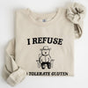 Gluten Bear Celiac Meme Humor Graphic Illustration Vintage Style Cozy Sweatshirt