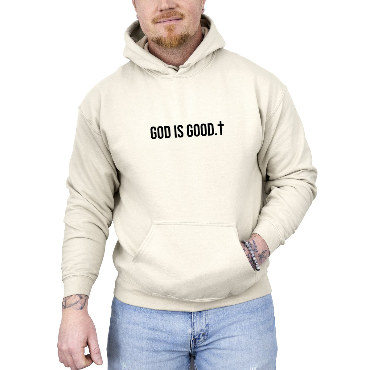 God Is Good Minimalist Gospel Faith Jesus Christian Religious Inspirational Hoodie