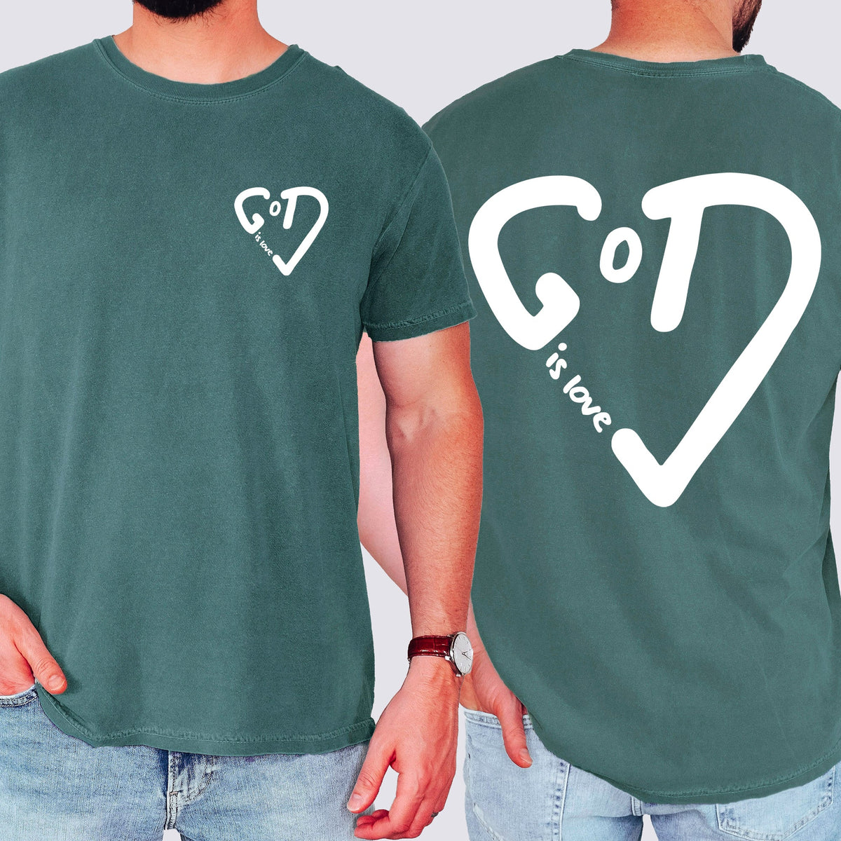 God Is Love Bible Christ Gospel Faith Christian Inspirational Scripture Verse For Believers Comfort Colors Tee