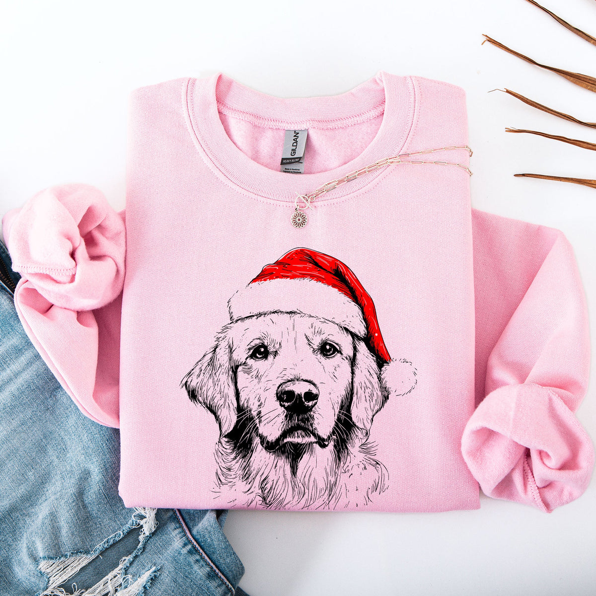 Golden Retriever Santa Claus Christmas Cheer For Devoted Dog Lovers Festive Pet Pride Sweatshirt