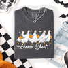 Goose Sheet Halloween Trick Or Treat Ghosts And Goblins Design Comfort Colors Tee
