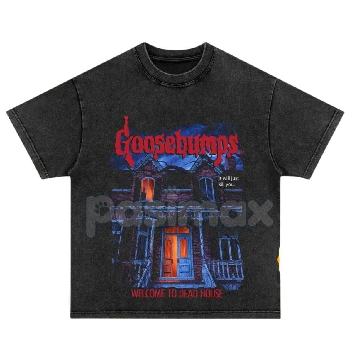Goosebumps Vintage Shirt – Retro 90s Horror Series Graphic Tee, Washed Cotton
