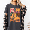 Grateful Thankful Blessed Autumn Thanksgiving Flowers Pumpkins Pilgrims Comfort Colors Tee