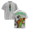 Green Ranger Power Rangers Edition Double Printed Oversize Acid Washed Tee