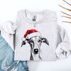 Greyhound Santa Christmas Dog Lover Pet Seasonal Festive Cozy Holiday Motif Sweatshirt