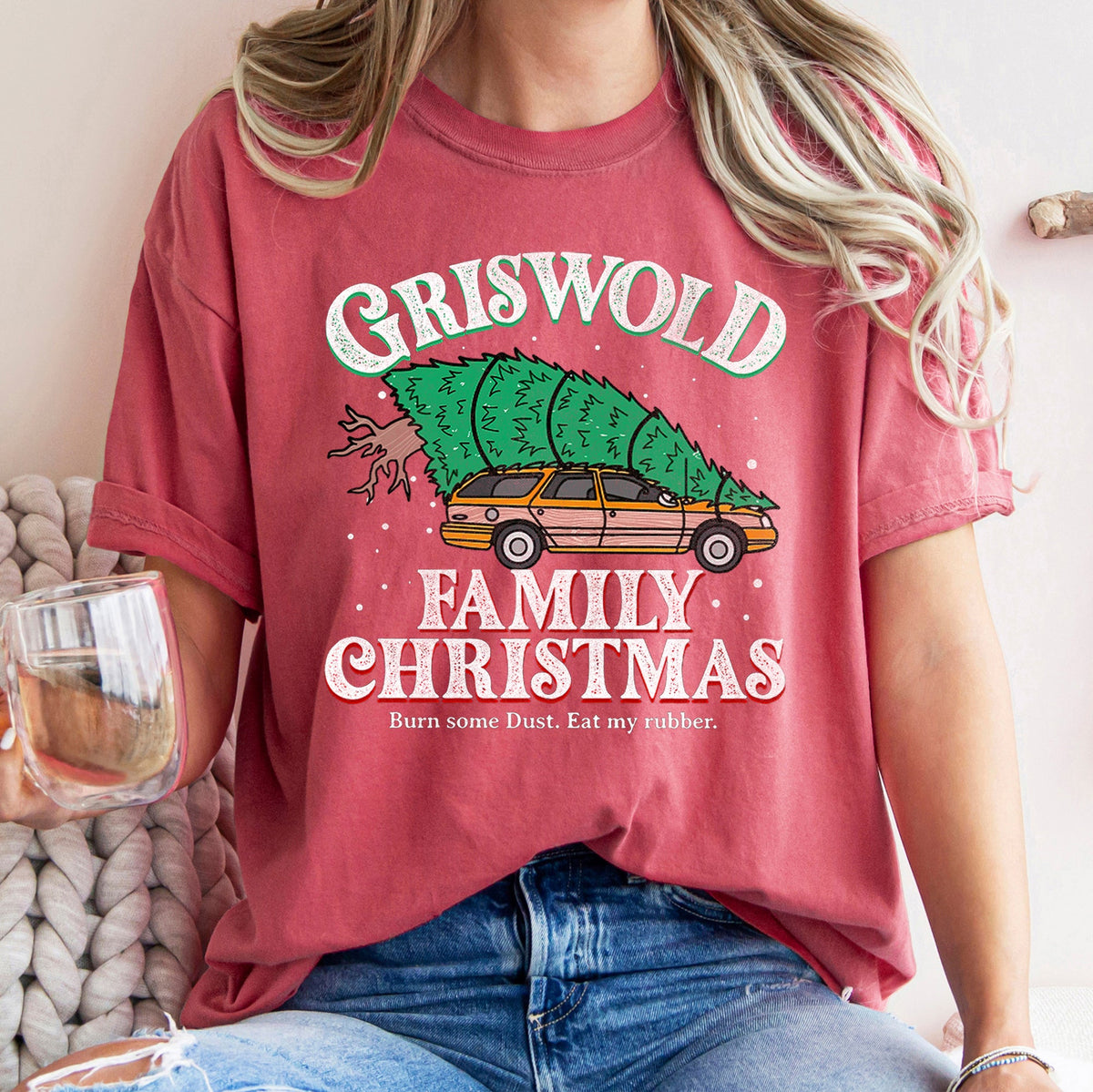 Griswold Family Christmas Tree Vacation Retro Classic Movie Holiday Comfort Colors Tee