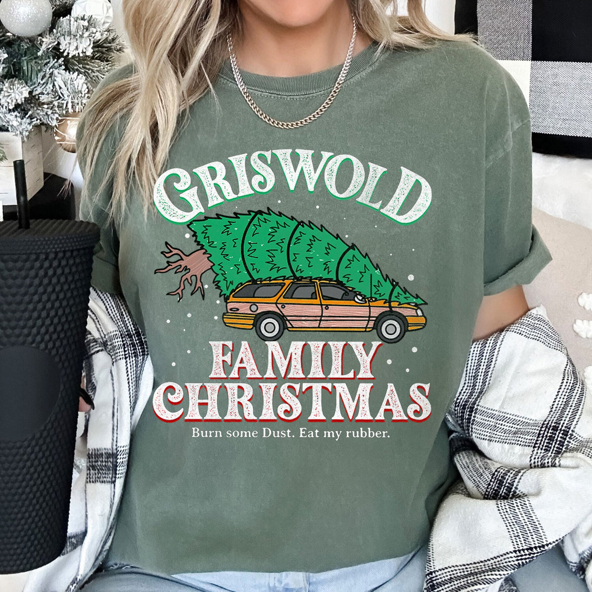 Griswold Family Christmas Tree Vacation Retro Classic Movie Holiday Comfort Colors Tee