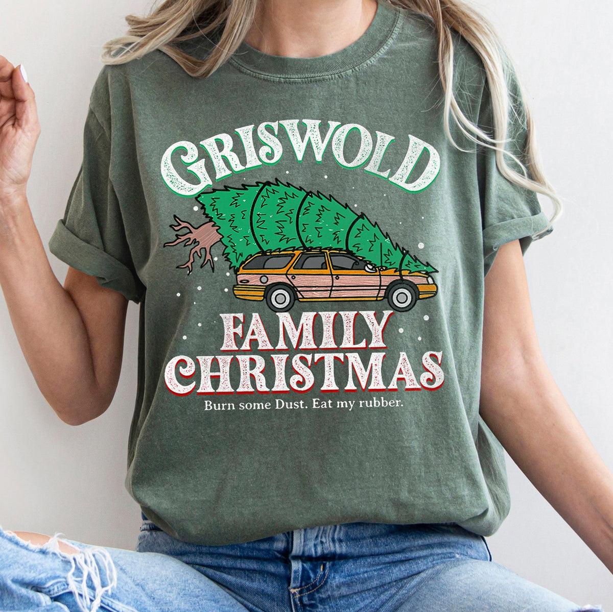 Griswold Family Christmas Tree Vacation Retro Classic Movie Holiday Comfort Colors Tee