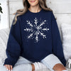Snowflake Winter Cozy Nighttime Snowflake Pattern Across Winter Wonderland Sweatshirt