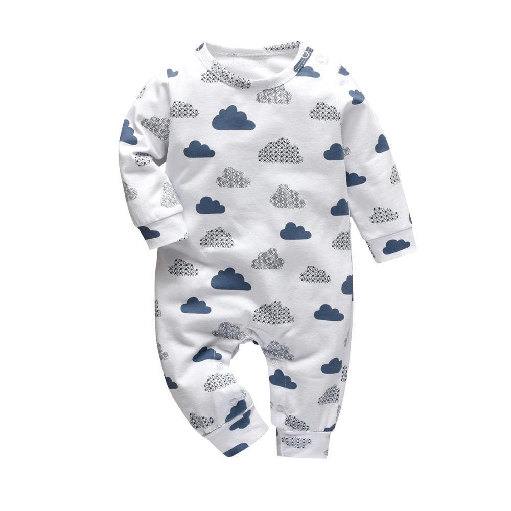 Newborn Baby Rompers Pajama Cotton Cute Letter I Love Daddy and Mummy Long Sleeve rompers Clothes For Baby Kids