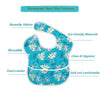 Waterproof Baby Bibs Polyester TPU Feeding Bibs Washable Baby Bibs with Food Catcher For Kids