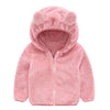 Modern Winter Fleece Children's Sweater Boys and Girls Hoodie Jacket Warm Baby Coat  With Bear Ears