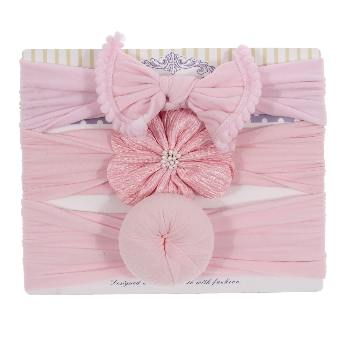 Fashion Baby Nylon Bow Headband Newborn Bowknot Round Ball Head wrap Flower Turban Girls Hair Bands Bow For Kids