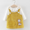 Autumn Baby Girl Princess Clothes Cute Girls Long Sleeve T-shirt Tops Cartoon Giraffe For Baby Girls