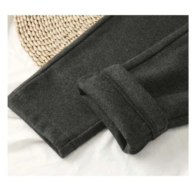 Woolen Pants Women's Harem Pencil Pants 2026 Autumn Winter High Waisted Casual Suit Pants Office Lady Women Trousers