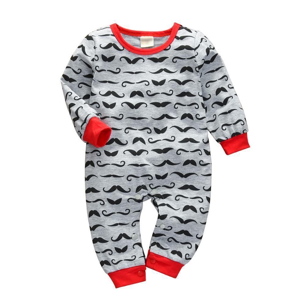 Newborn Baby Rompers Pajama Cotton Cute Letter I Love Daddy and Mummy Long Sleeve rompers Clothes For Baby Kids