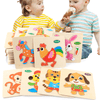 Baby Toys Wooden 3D Puzzle Cartoon Animal Intelligence Kids Educational Brain Teaser Children Tangram Shapes Learning