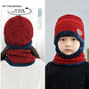 Knitted Baby Hats  Cap and Scarf Turban Beanie Cotton Warm Wool Fur Caps Soft Hat For Childern Girl And Boys