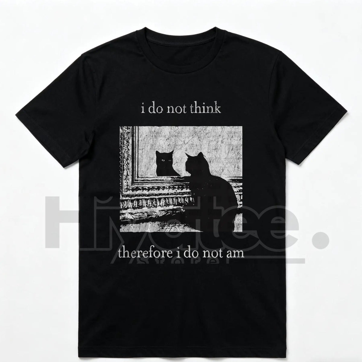 "HAGBDH I Do Not Think" Cat Classic T-Shirt – Goth Funny Philosophy Graphic Tee