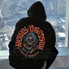 HD Legendary Motorcycles Casual Graphic Print Hoodie – Unisex 100% Cotton Menswear, Vintage Biker Style Pullover