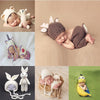 Modern Baby Cap Deer Design Handmade Crochet Deer Costume Set Knitted Hats And Toy For Girls and Boys Kids