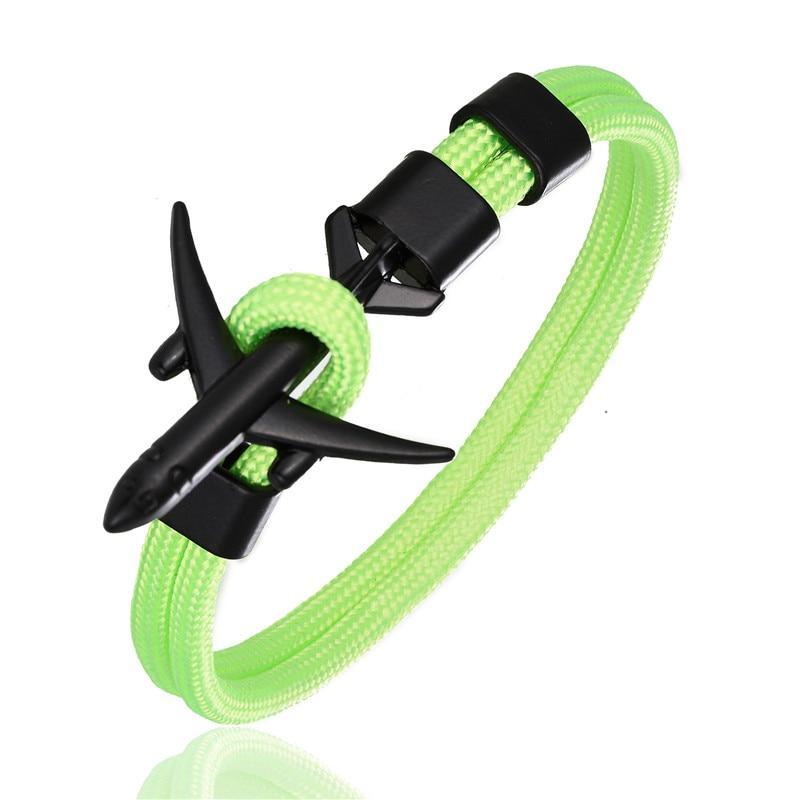 Luxury Plane Bracelets For Men and Women Charm Survival Rope Chain Paracord Bracelet Metal Airplane Hooks Summer Style