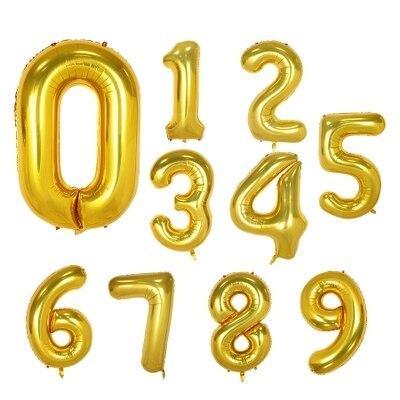 Elegant Luxury Helium Modern 32inch Luxury Ballon Number Foil Ballons For Party and Celebrations Modern Decoration for Celebration