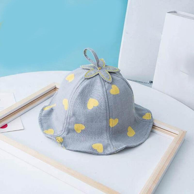 Baby Sun Hat Heart Print Baby Boy/Girl Hat Outdoor Kids Bucket Hat Children Hat Baby Beach Caps Beanie For Girls