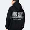 Half Hooded Half Holy Hoodie – Duality Street Style Pullover, 