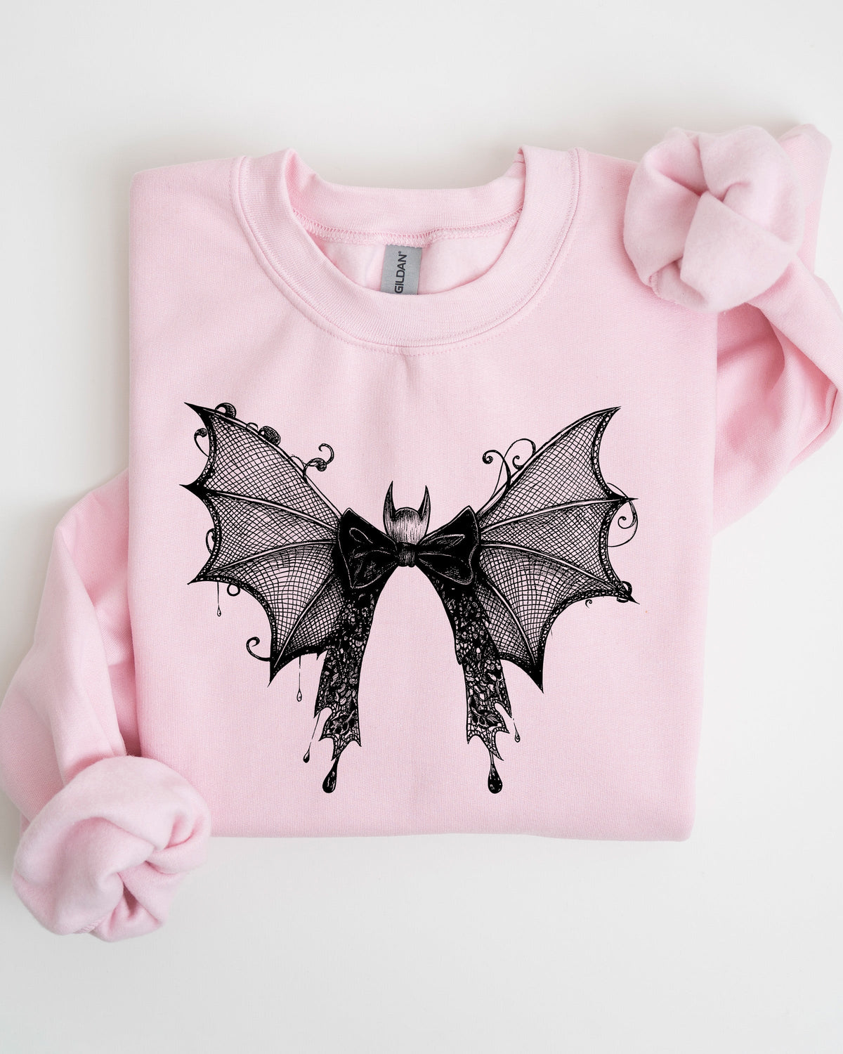 Halloween Bat Lace Gothic Spooky Witch Motif Fashion Statement For Midnight Lovers Sweatshirt