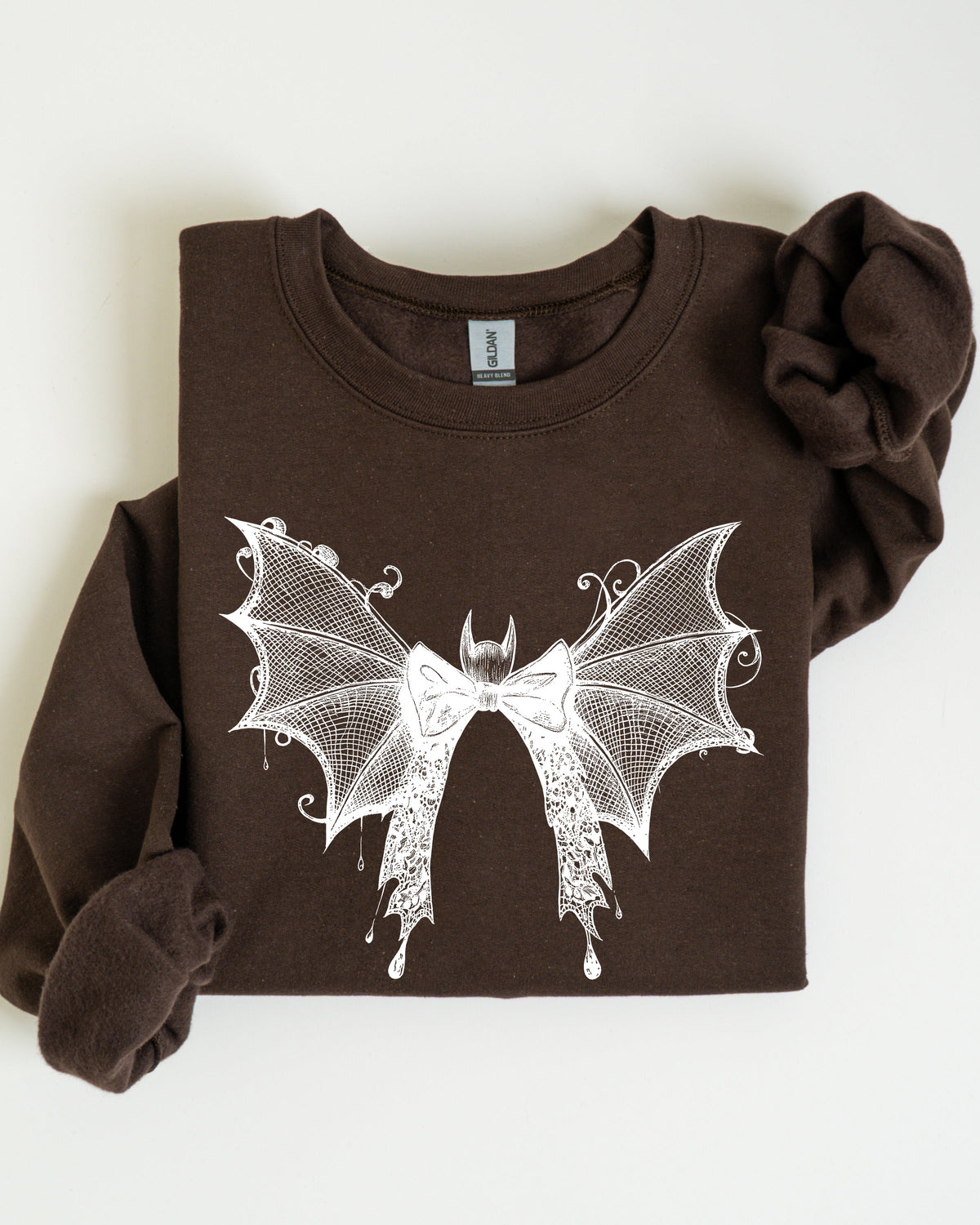 Halloween Bat Lace Gothic Spooky Witch Motif Fashion Statement For Midnight Lovers Sweatshirt