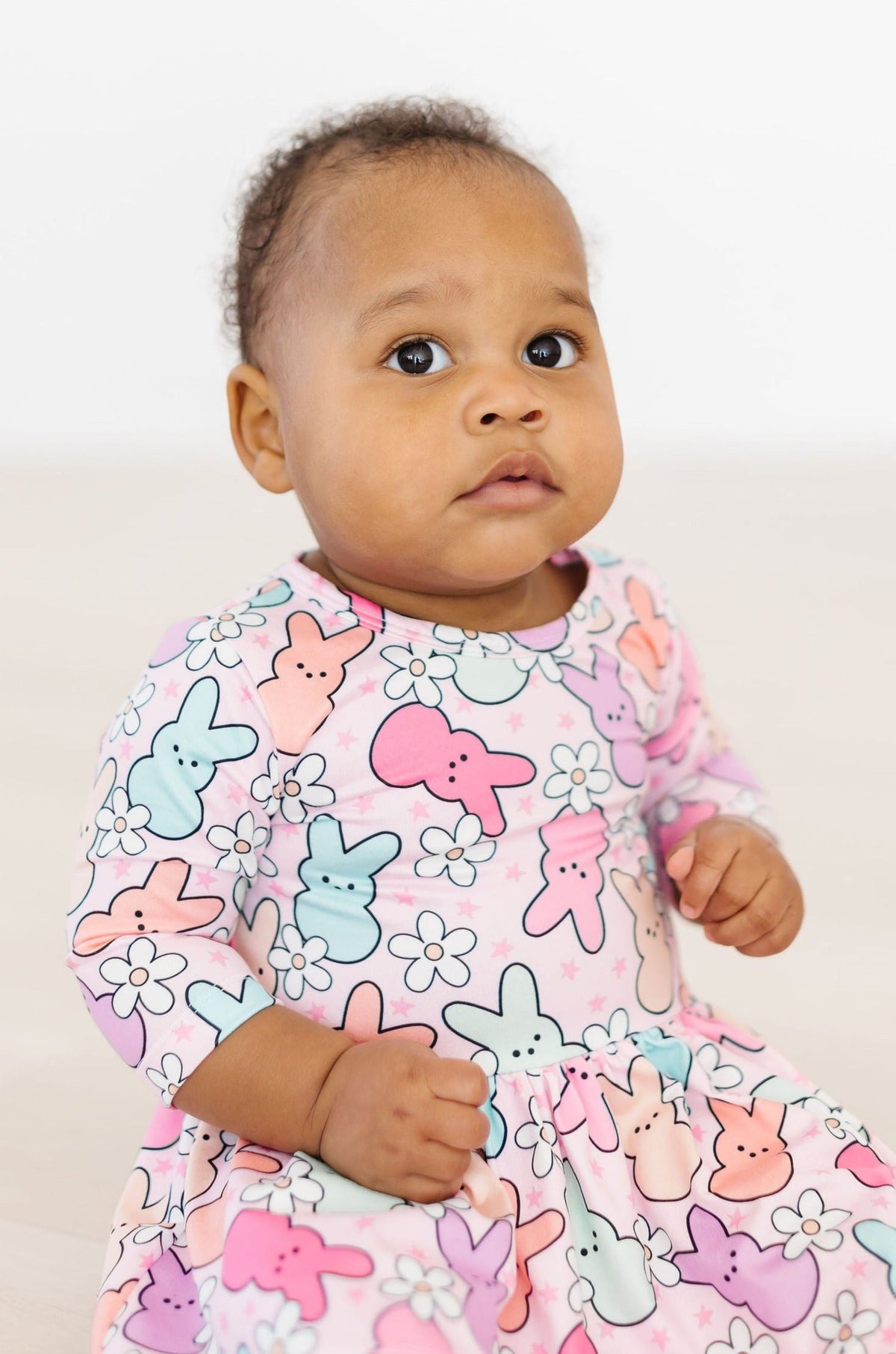 Hangin with My Peeps 3/4 Sleeve Twirl Bodysuit