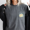Happy Fall Pastel Pumpkin Thanksgiving Flowers Autumn Garden Scene Comfort Colors Tee