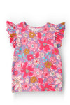 SALE Hawaiian Floral S/S Ruffle Tee