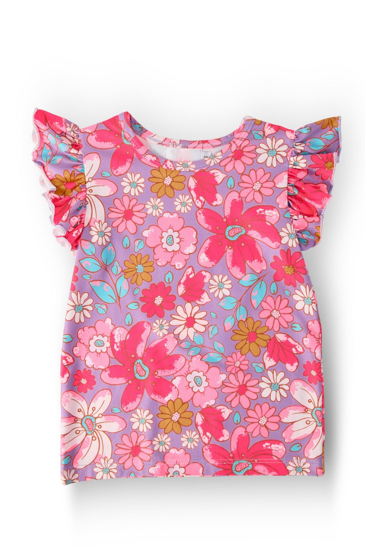 SALE Hawaiian Floral S/S Ruffle Tee