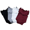 Newborn Baby Girl Clothes Ruffled Sleeveless Bodysuit Solid Playsuit Jumpsuit Outfits For Girls