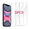 3pcs For iPhone 12 13 Mini 14 Pro Max Glass Screen Protector For iPhone XR XS SE 2022 6 7 8 Plus 13 Pro Max Glass Not Full Cover Curved Edge Anti Explosion Temper Glass Screen Protector for iPhone